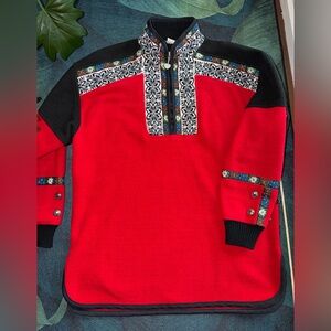 VTG Obermeyer Fleece Nordic Alpine 1/4 Zip Pullover Womens S Warm Soft